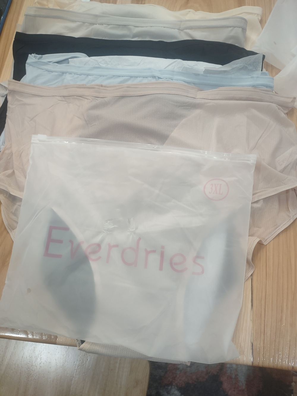 Everdries Women's Sheer Comfort Briefs - Beige, Black, Light Blue, White, Lt